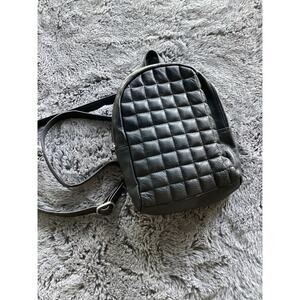 Still Nordic Flo City Backpack 65654 Leather Quilted Mini Bag Travel Black